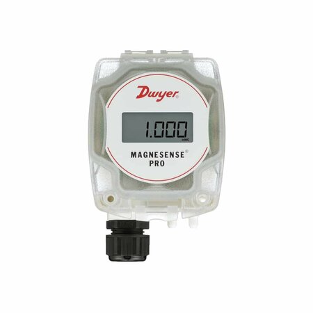 Dwyer Instruments Differenitial Pressure Transmitter, Wall Ulr WLcd MSXP-W10-PA-LCD